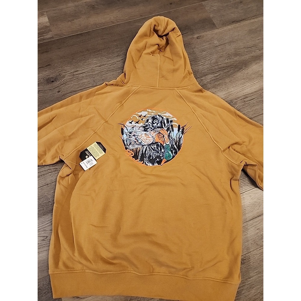 Burlebo Hoodie Mens XL Duck and Dog Graphic Pullover Outdoors Hunter NEW XL